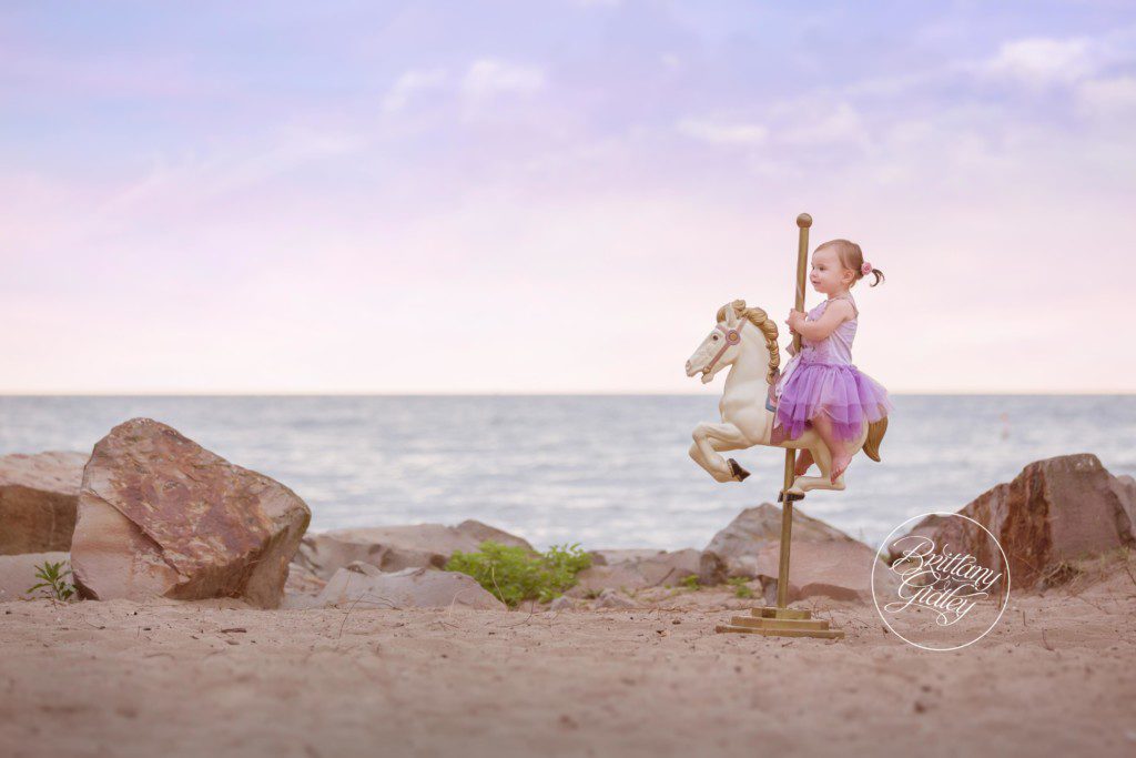 Carousel Horse Dream Session | Tea Party | Dreamy | Whimsical Baby Photography | Whimsical Baby Photographer | Cleveland Ohio | Brittany Gidley Photography LLC