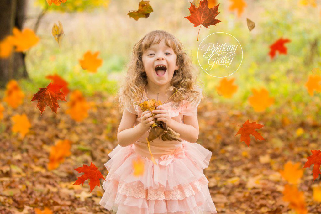 Fun Leaf Pictures | Leaves | Everett Road Covered Bridge Fall Family Photography | Start With The Best | Brittany Gidley Photography LLC