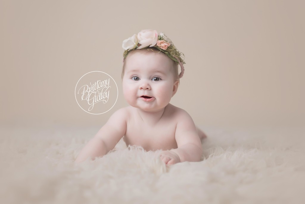 6 Month Baby Photographer | Baby Photographer | Cleveland Ohio | Start With The Best | Flower Wall | Floral Baby Images
