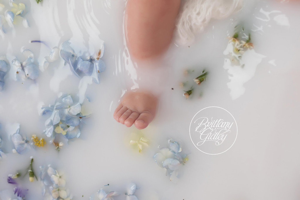 Milk Bath Dream Session | Baby Bath | Wildflowers | Start With The Best | Cleveland | Brittany Gidley Photography LLC