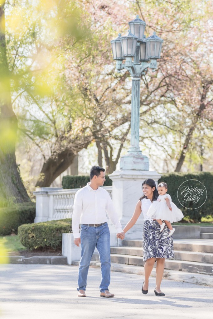 Cherry Blossom Photo Shoot | Cleveland Museum of Art | 12 Month Baby
