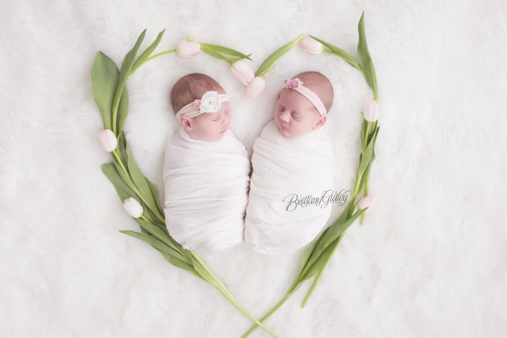 Twin Newborn Photographer | Twin Girls | Start With The Best | Cleveland Ohio Twin Photographer | Twinning | Brittany Gidley Photography LLC | www.brittanygidley.com