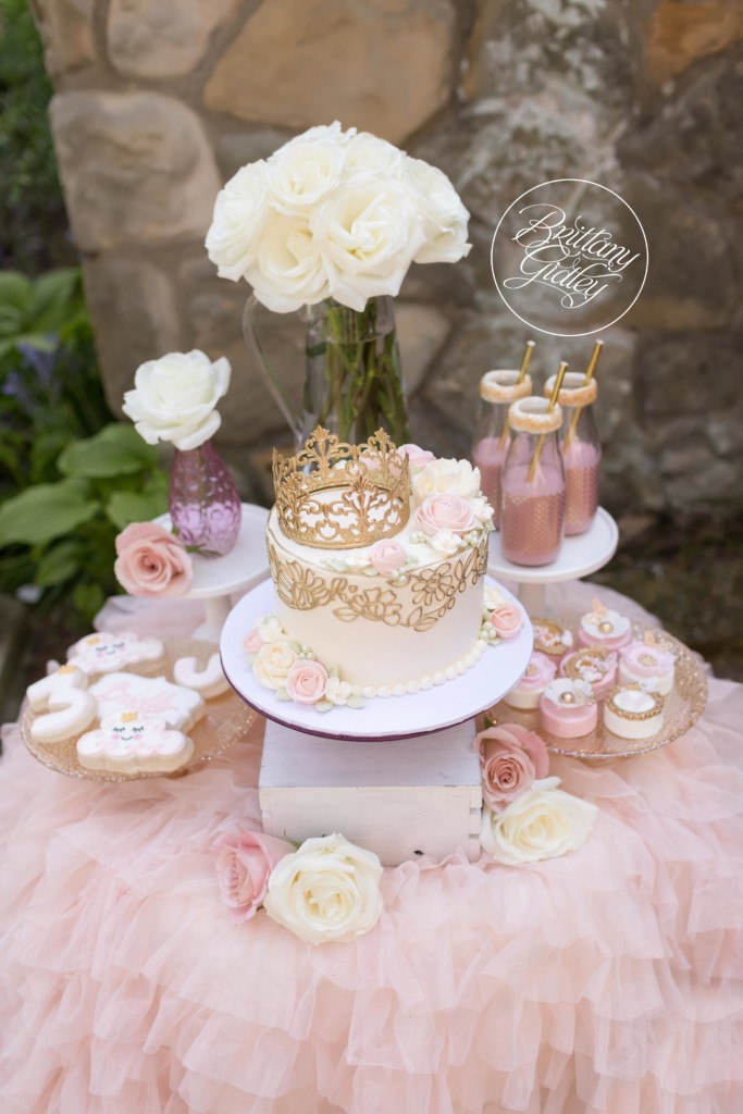 Princess Photo Shoot | Secret Garden | Blush White Dessert Table | One Stylish Party | White Flower Cake Shoppe 