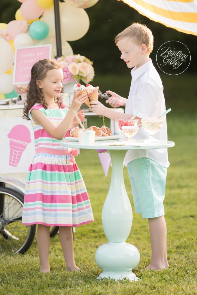 Best Ice Cream Party Photo Shoot | Ice Cream Themed Photography | Child Photographer | Dream Session | www.brittanygidley.com