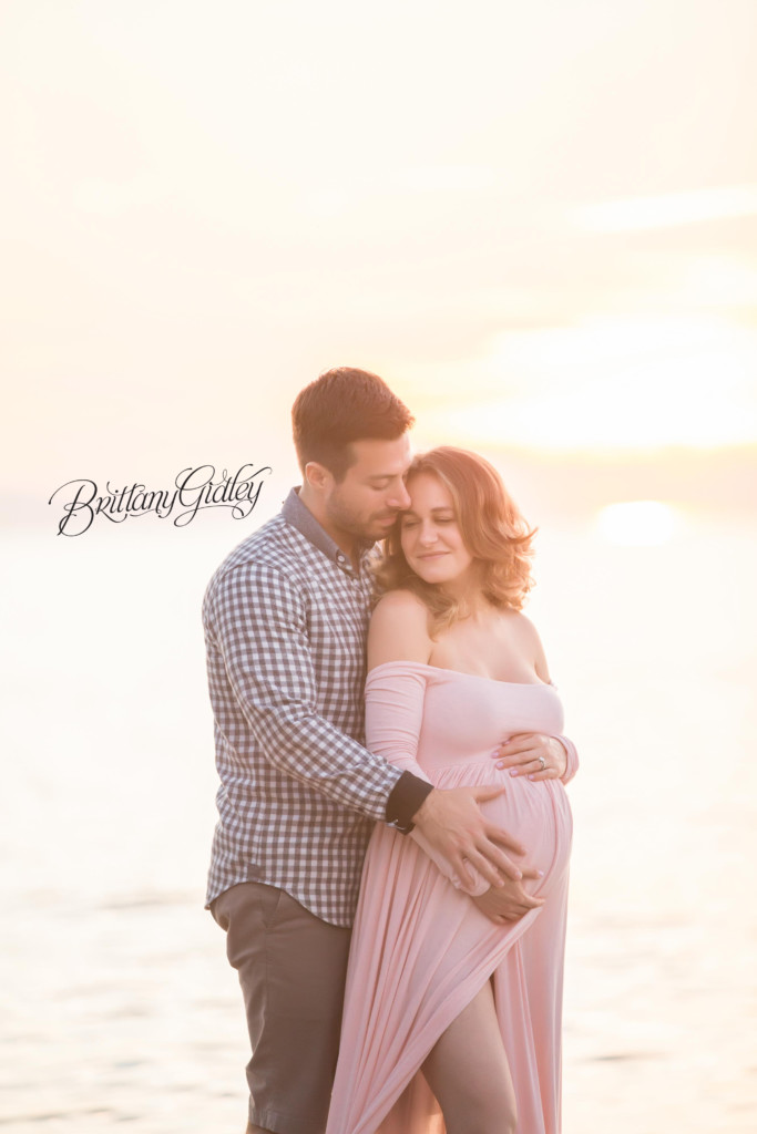 Beach Pregnancy | Edgewater Beach | Pregnancy Beach Pictures | Maternity Photography Inspiration | Maternity Gown | Golden Hour | Cleveland Ohio Maternity Photographer | Cleveland Ohio Pregnancy Photographer