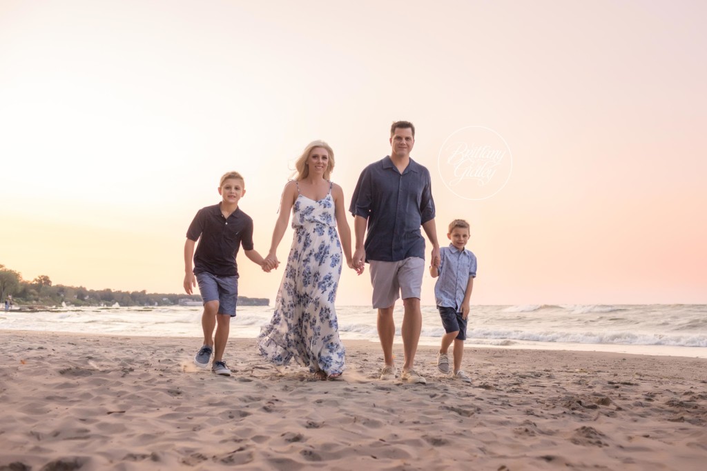 Rocky River Family Photographer | Huntington Beach | Cleveland Ohio | Brothers | Sunset