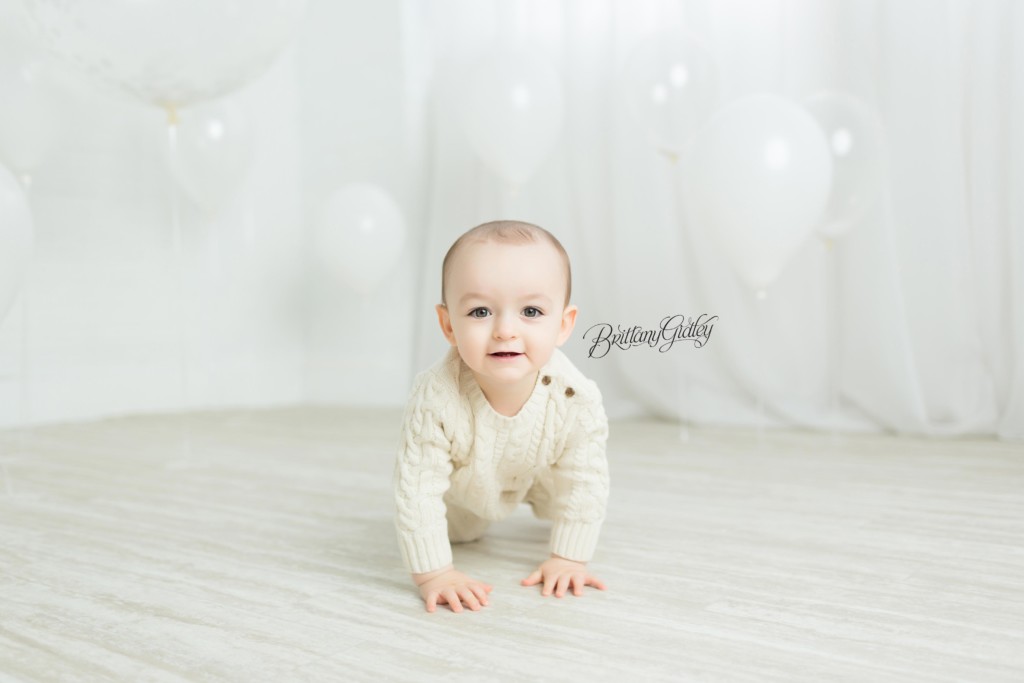 All White Baby Session | Ohio Photographer | Sam 12 Months