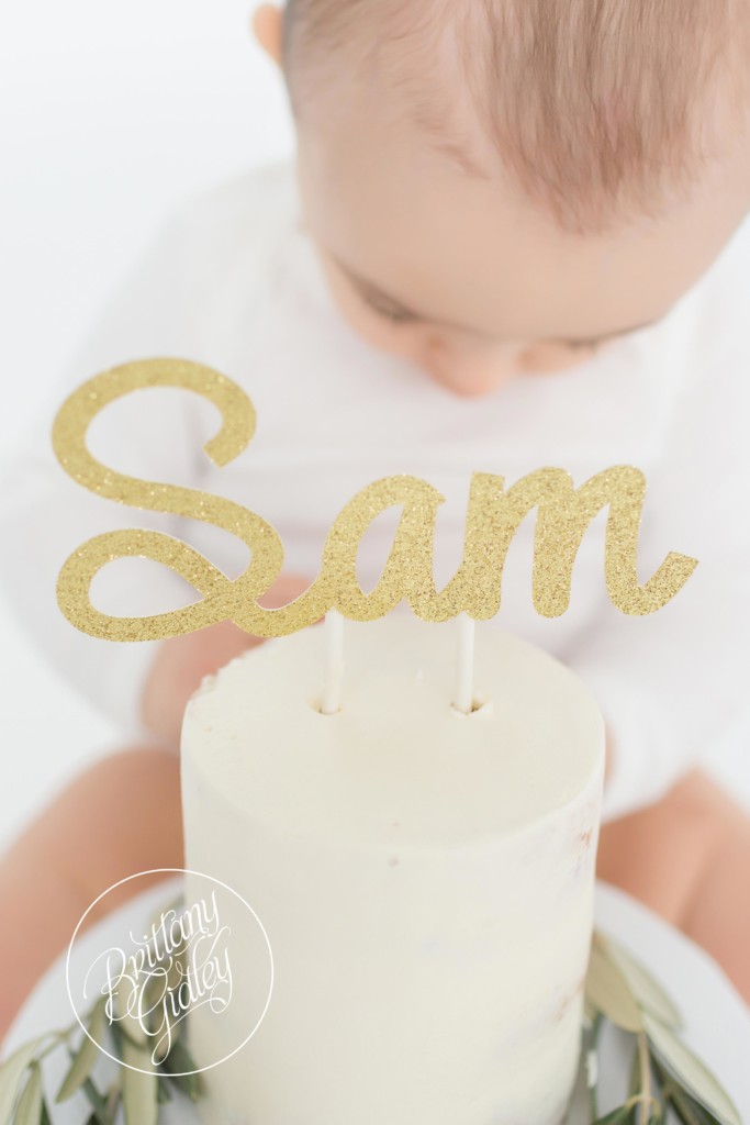12 Month All White Cake Smash
