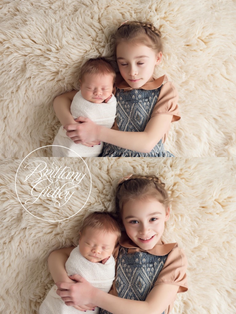 Newborn Posing With Big Sister | Lifestyle Newborn Inspiration