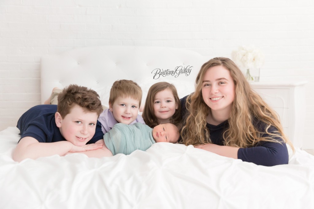 New York Newborn Photography | Little Boy Blue Dream Session | New York City Newborn Photographer | Best Newborn Photography | Posing Inspiration For Newborns With Big Families