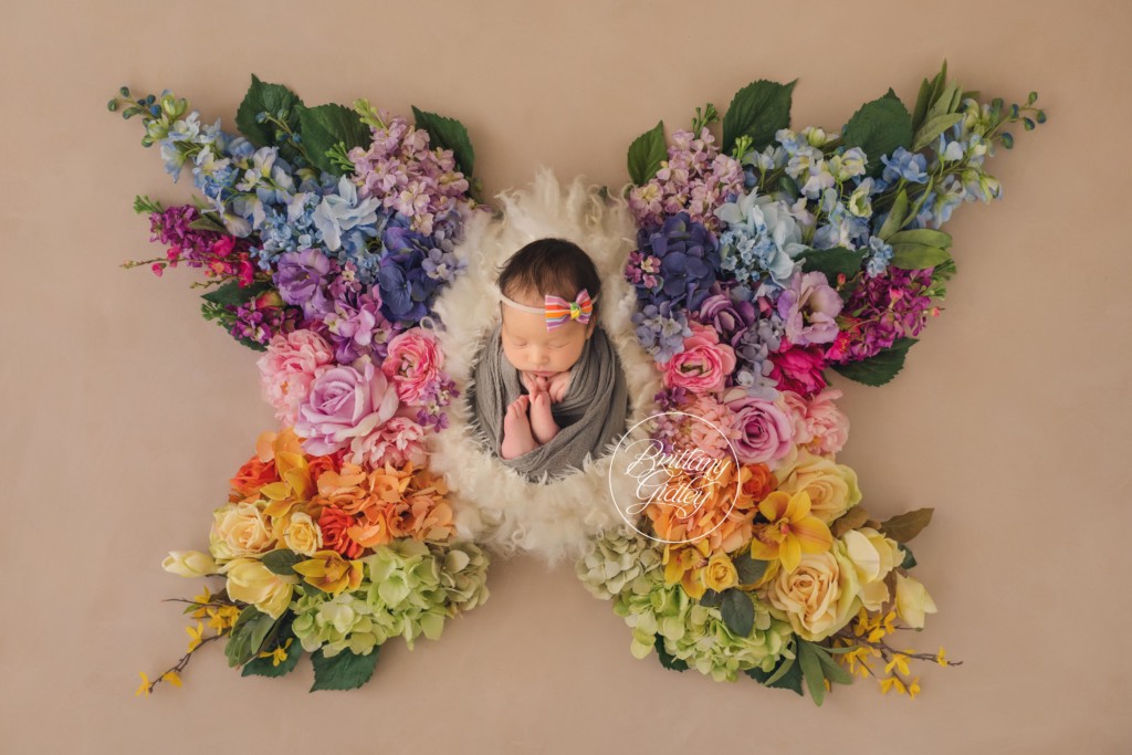 Rainbow Baby Photographer | Rainbow Newborn Dream Session | Rainbow Baby Photography | Rainbow Newborn Floral Photo Shoot