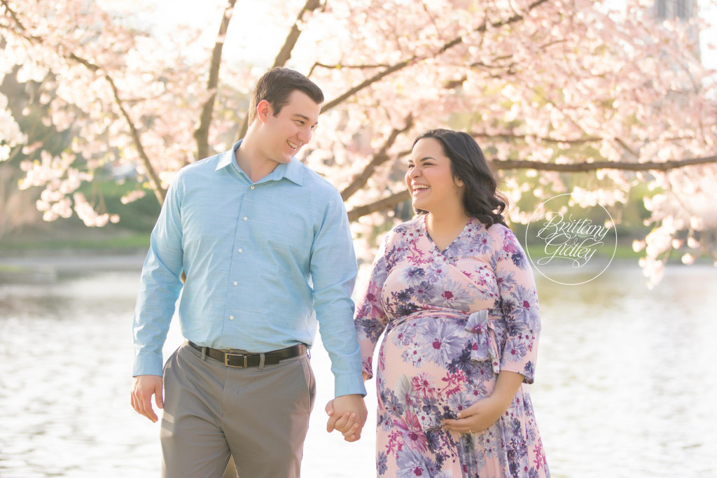 Cleveland Museum of Art | Maternity Photographer | Cleveland Maternity | Cherry Blossom Trees