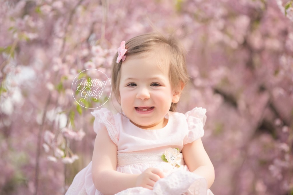Floral Baby Photography | Sophie 12 Months | Cleveland Museum of Art | Cherry Blossoms at Wade Oval