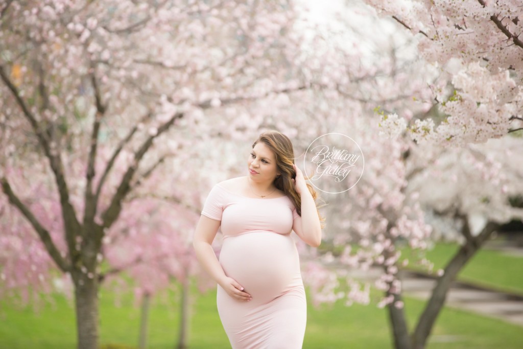 Pregnancy Photographer Cleveland | Cherry Blossoms Maternity | Cleveland Museum of Art | Mother Only Maternity Pictures