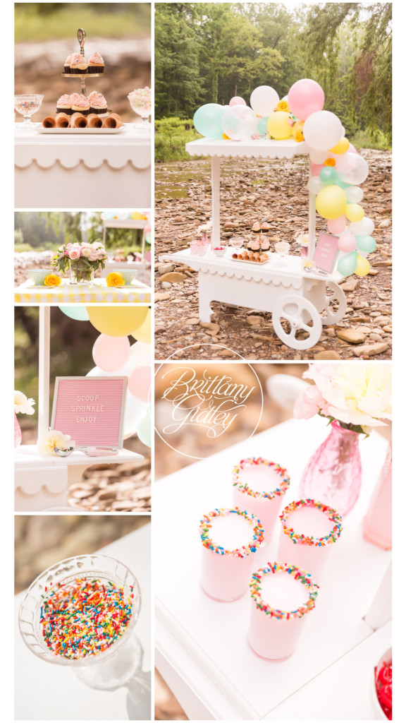 Ice Cream Themed Photography Set | Dream Sessions by Brittany Gidley Photography | Ice Cream Social