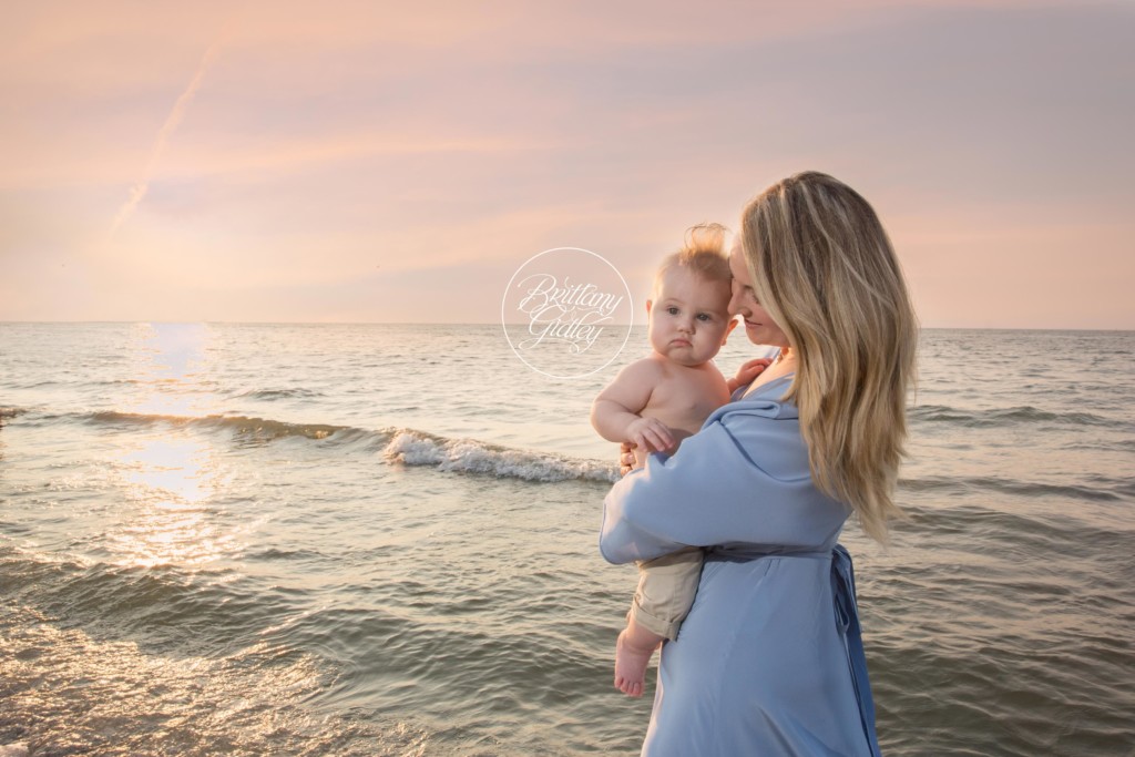 Sunset Photography Cleveland | Everett 6 Months | Edgewater Beach
