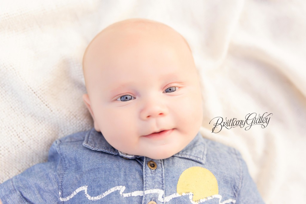 3 Month Baby Photos at Edgewater Beach in Cleveland Ohio