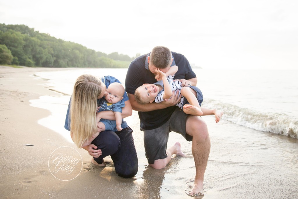 3 Month Baby Photos at Edgewater Beach in Cleveland Ohio