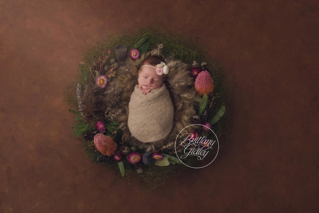 Cleveland Newborn Photographer | Floral Newborn Pictures