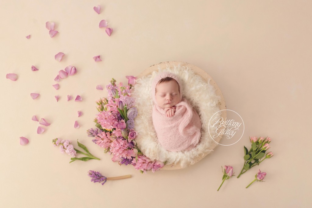 Cleveland Newborn Photographer | Football Newborn Photos | Fall Florals Dream Session