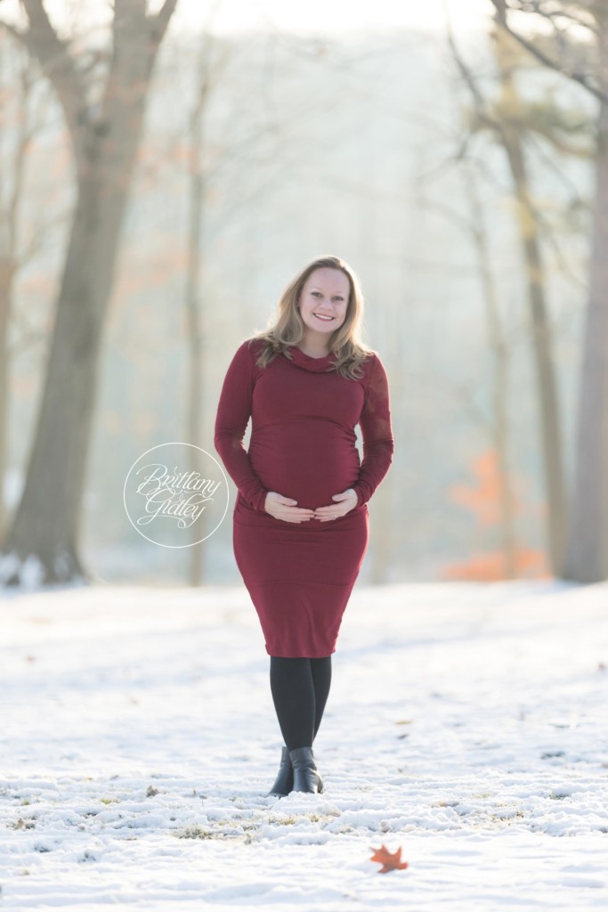 Squires Castle Maternity Pictures Winter | Snow Maternity Photo Shoot