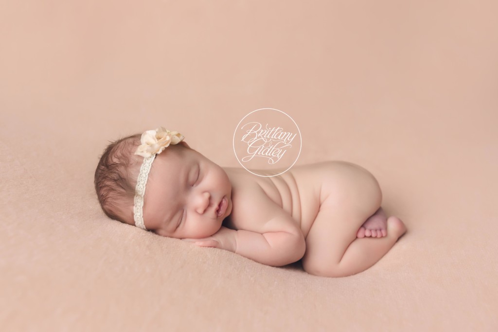 Best Akron Newborn Photographer | Newborn Photography | Pink Baby Girl Tushy Up