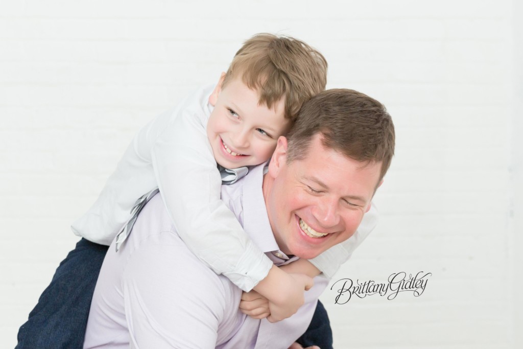 Father and Son Posing