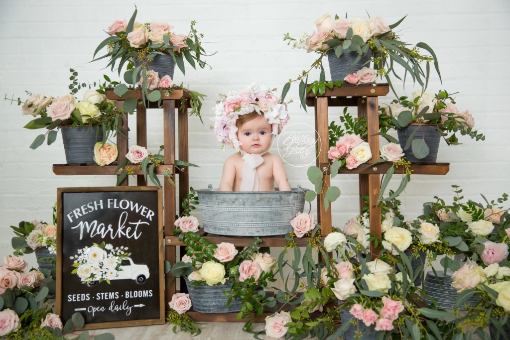 Flower Market Dream Session Photo Shoot Baby | Brittany Gidley Photography LLC