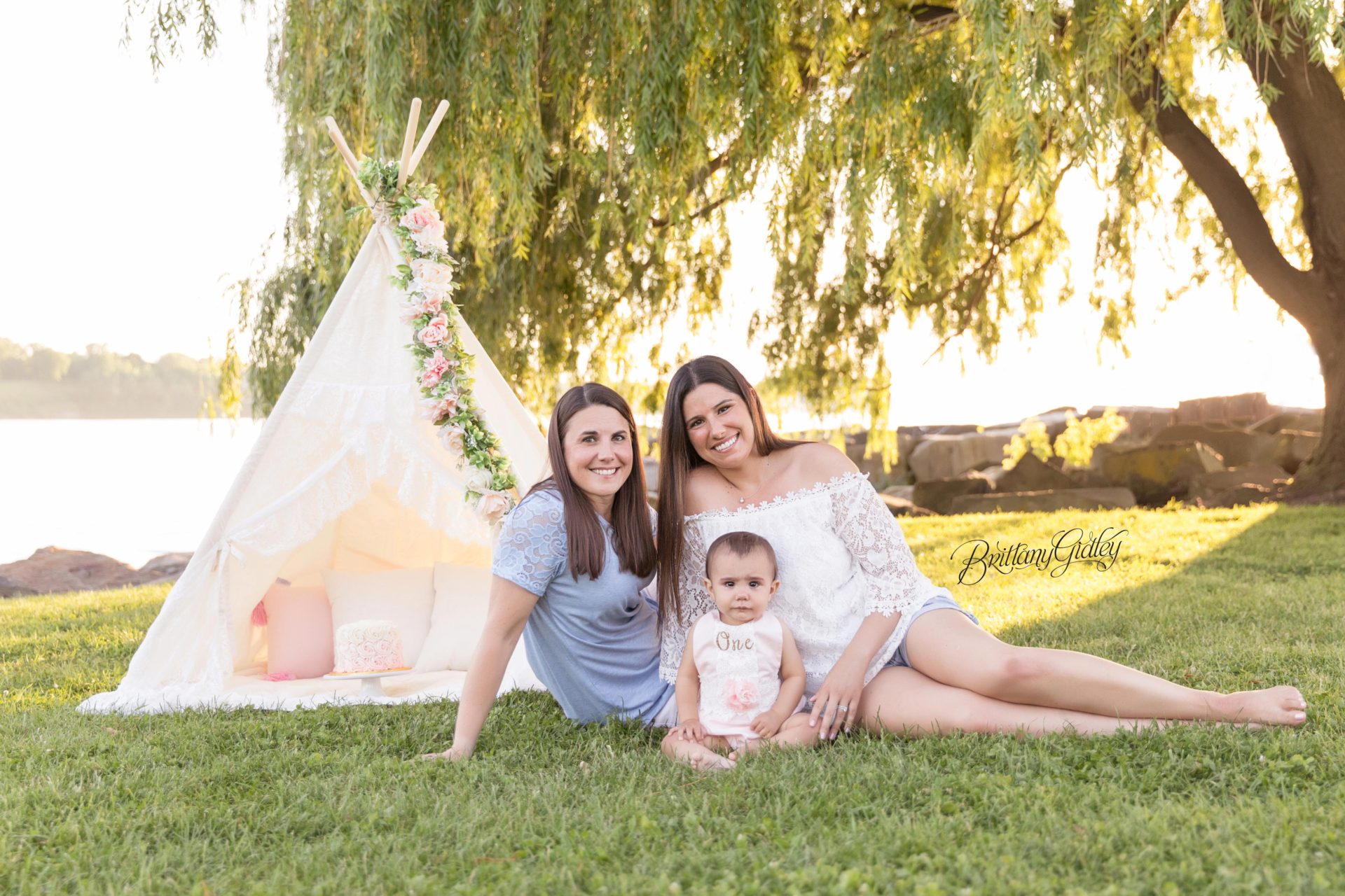 12 Month Baby and Family