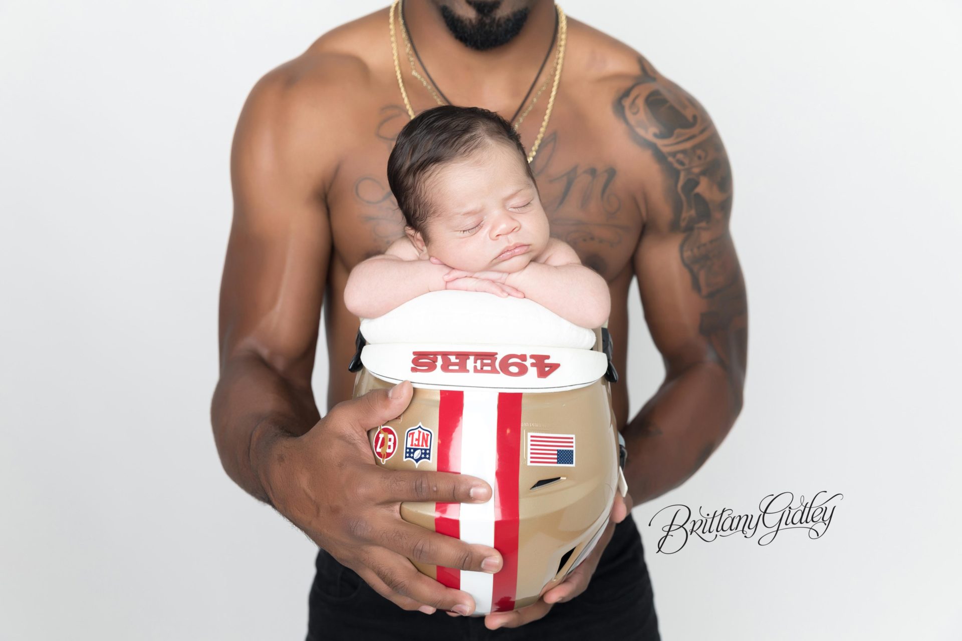 Football Newborn Baby Photography | San Francisco 49ers | Brittany Gidley Photography