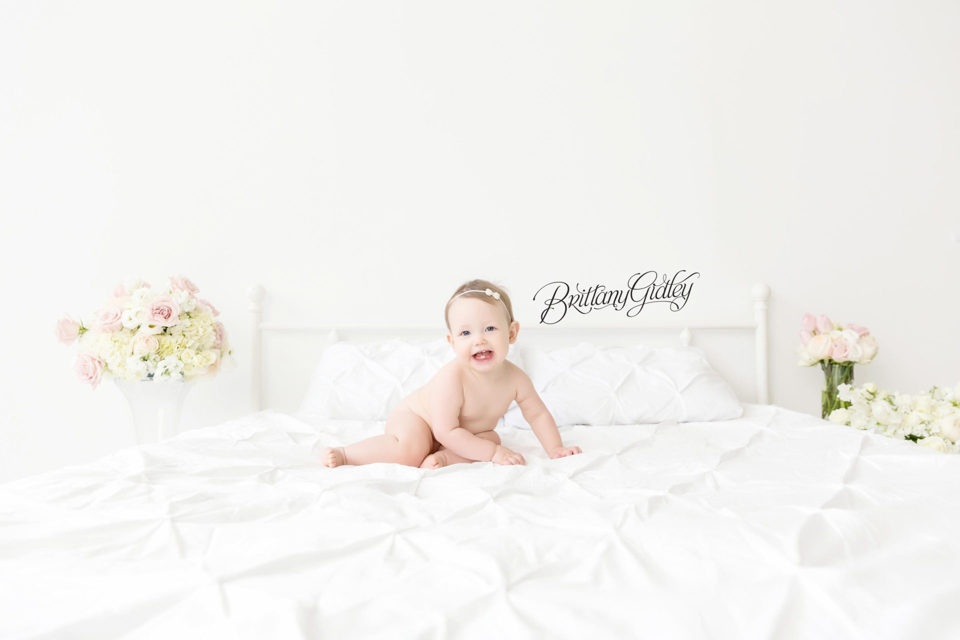 Baby Dream Session Photo Shoot With Flowers