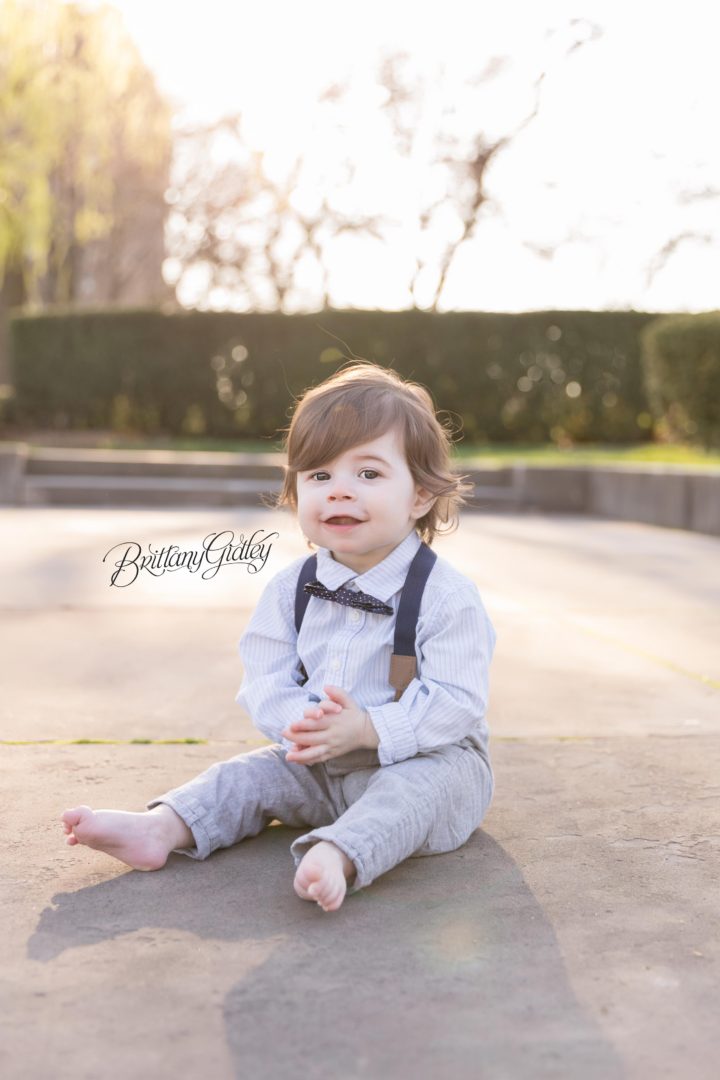 Outdoor Cake Smash Photo Shoot | Cameron 12 Months | Cleveland Museum of Art
