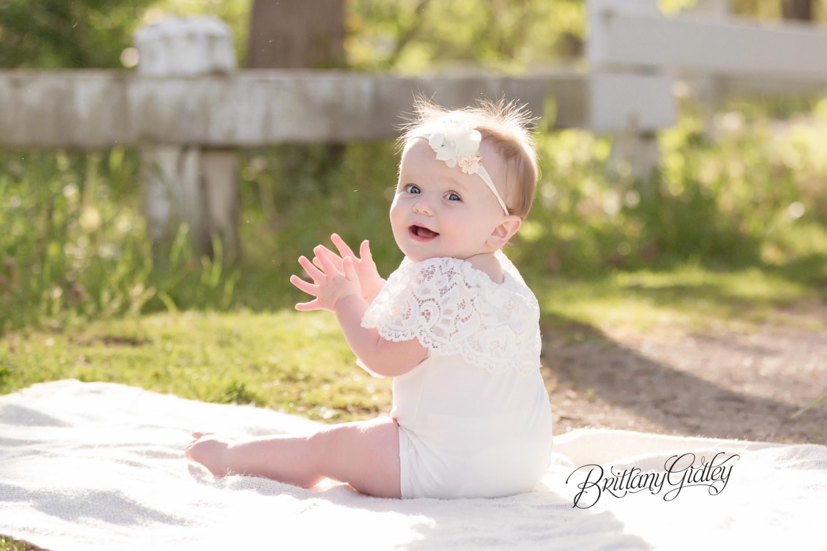 Ohio Baby Photographer | Hollis 9 Months | Everett Road Covered Bridge