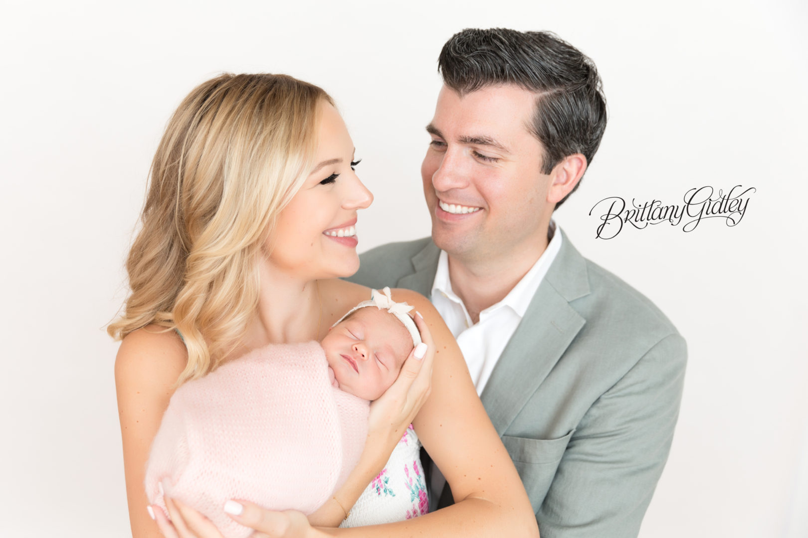 Family with Newborn Baby Girl Photo Shoot