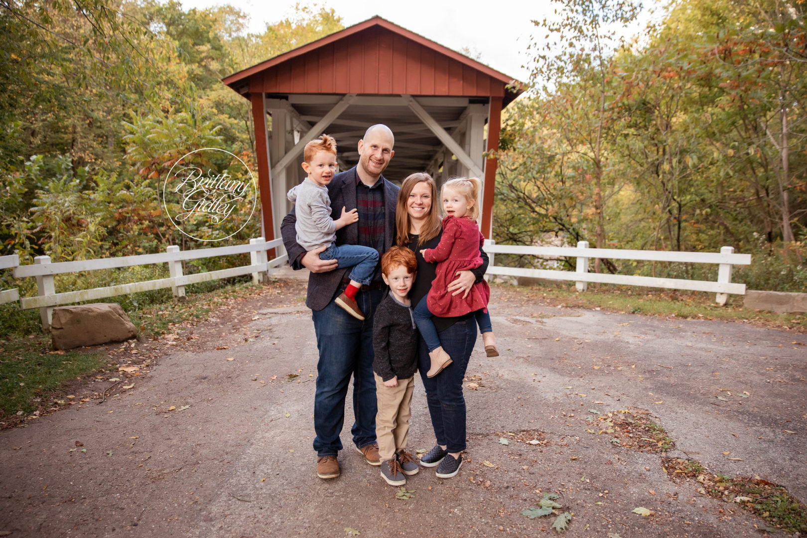 Fall Family Photography | The Nasca Family | Everett Road Covered Bridge