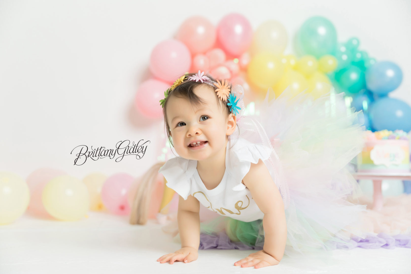 Rainbow Baby Cake Smash Photo Shoot