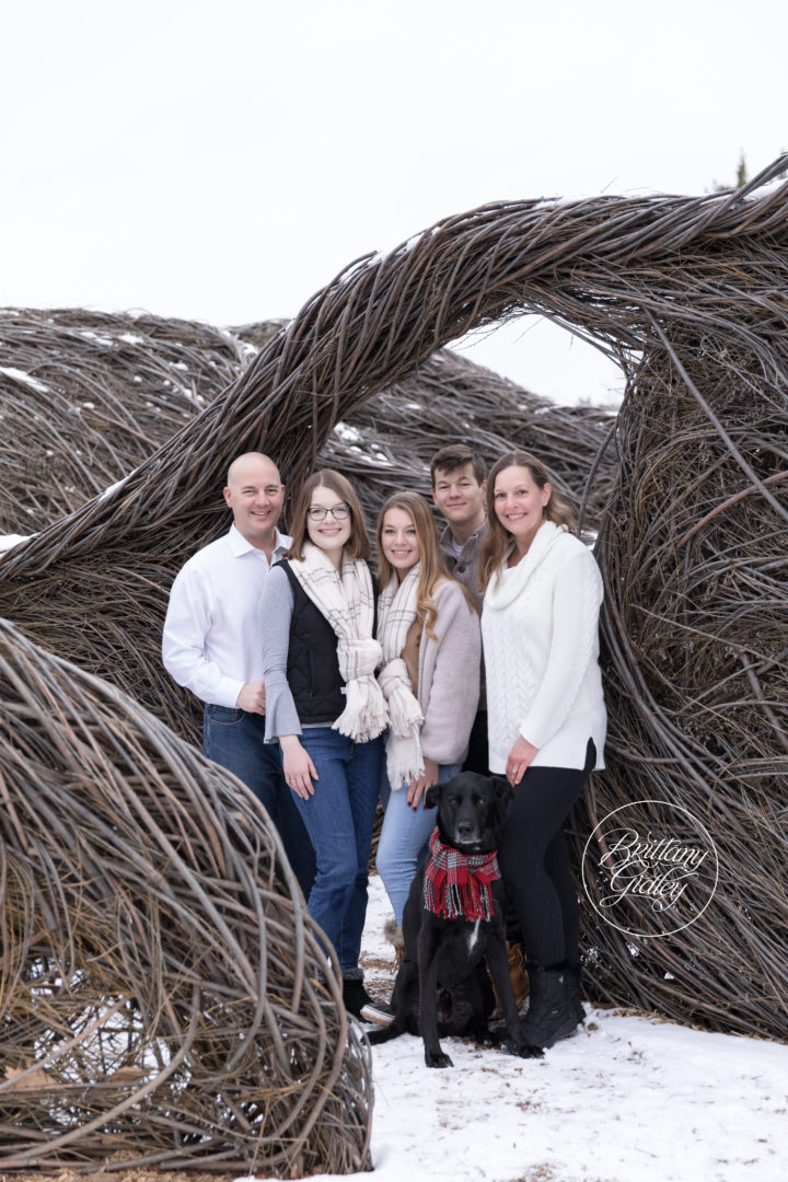 Winter Photo Shoot | The Carlozzi Family | Holden Arboretum | Stick Works
