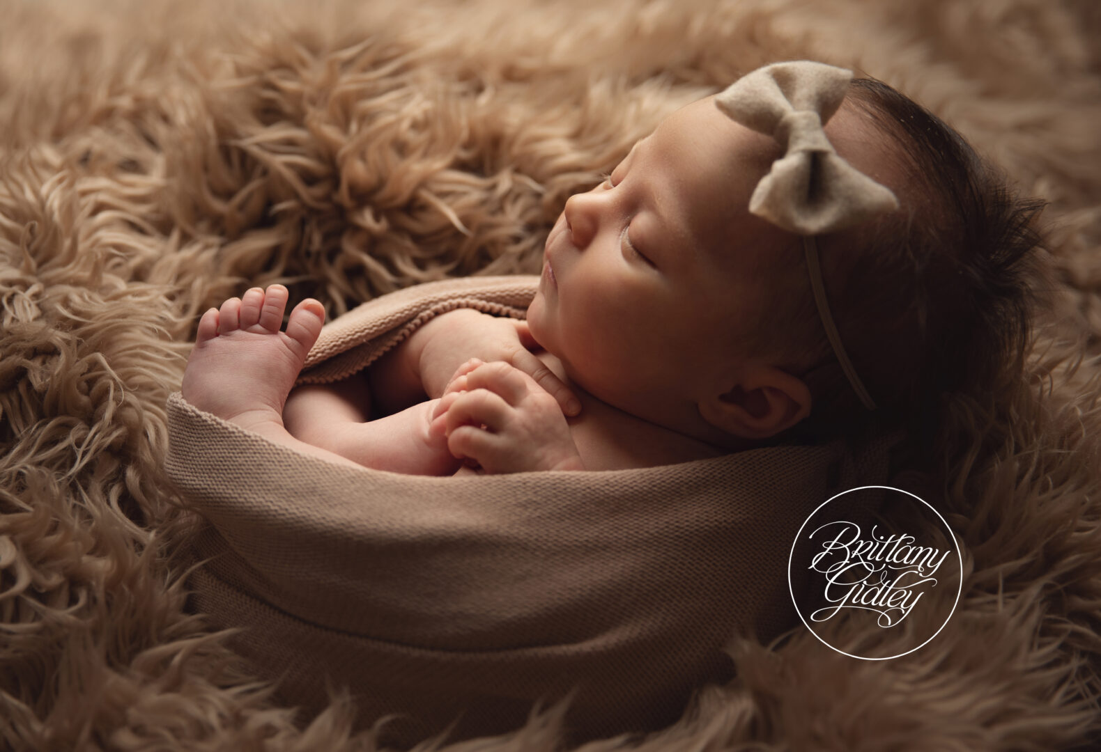 Newborn Baby Girl Photo Shoot | Celebrity Photographer | Cleveland Browns Newborn Photographer