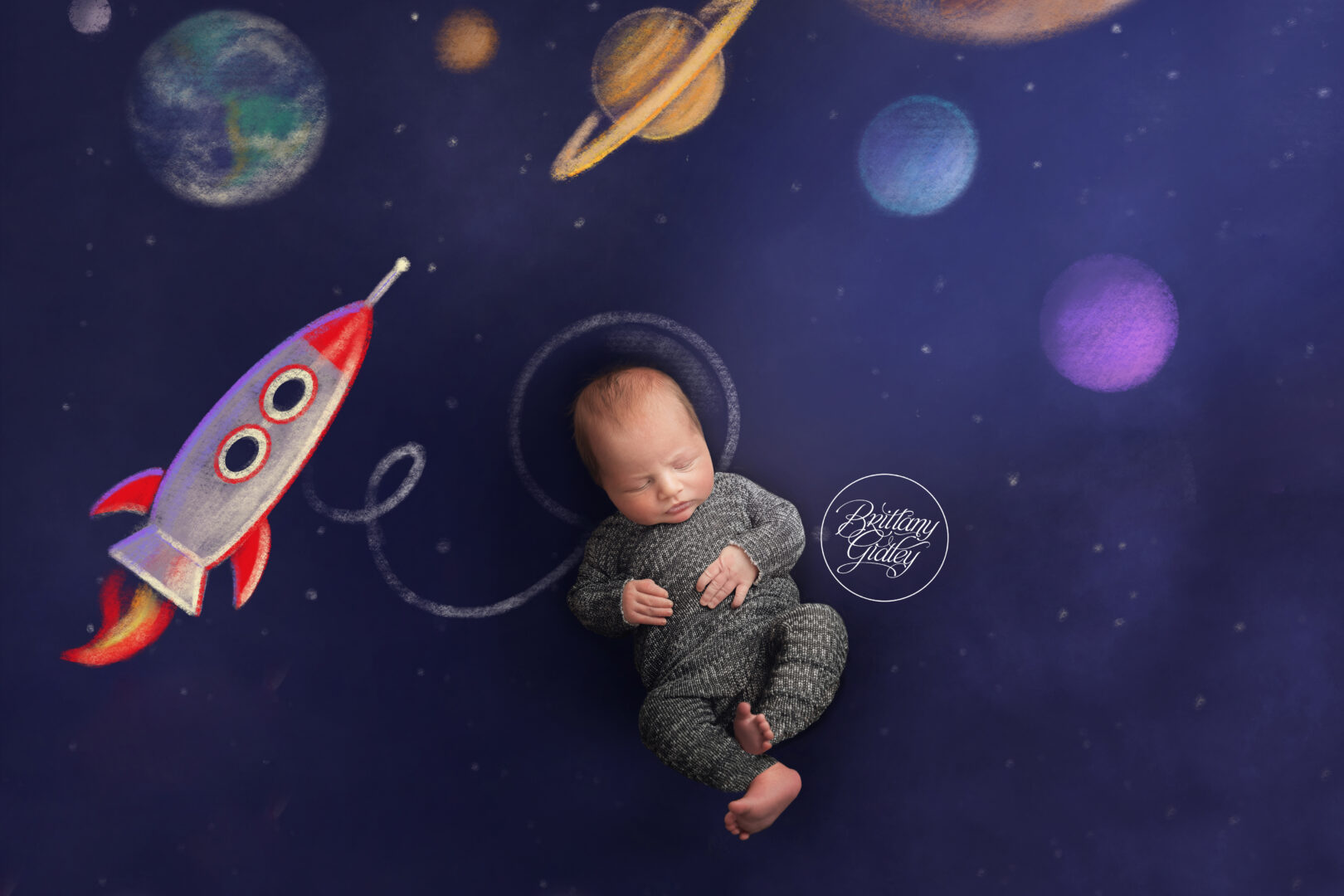 Space Themed Newborn Dream Session