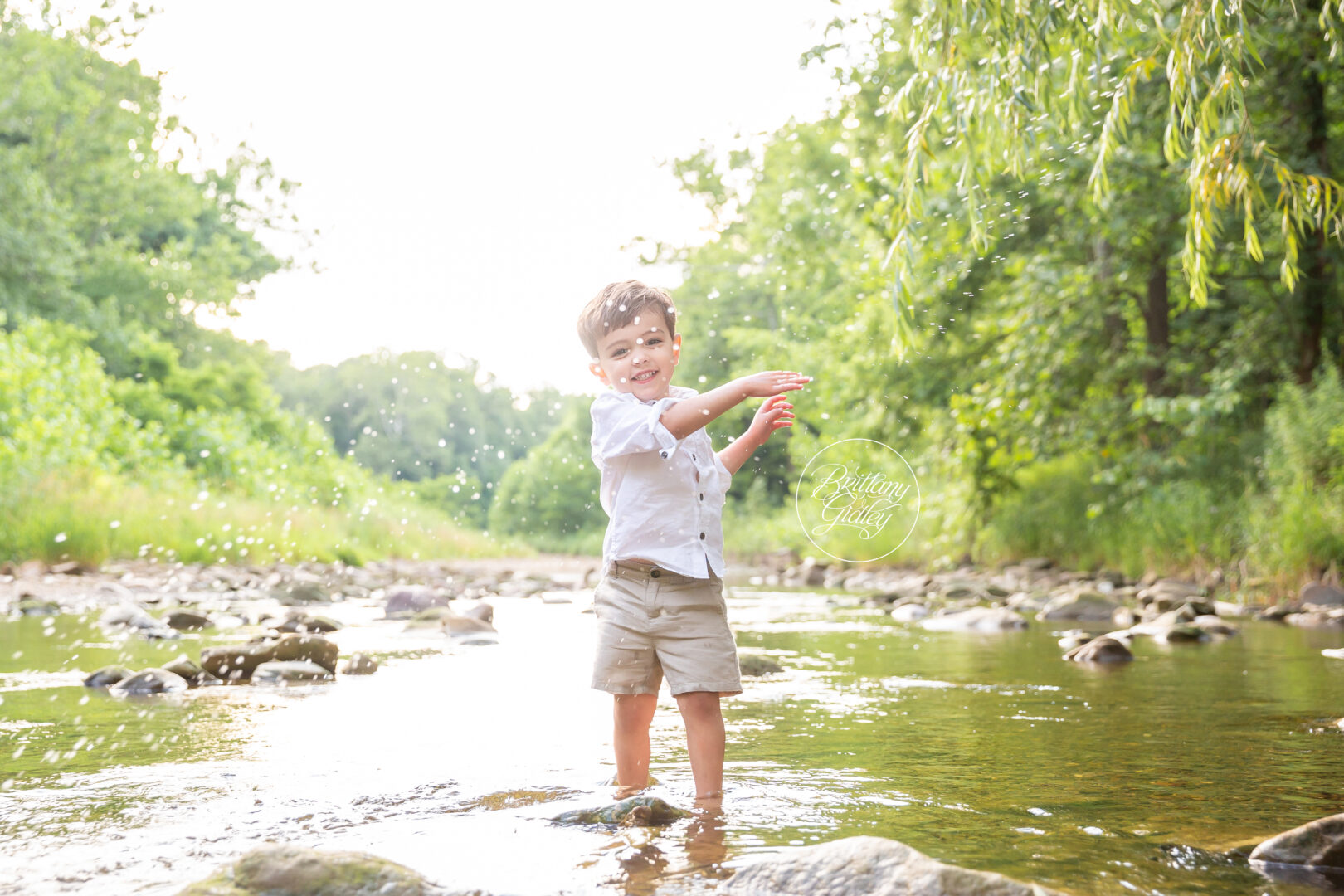 Creek Splashing Photo Shoot