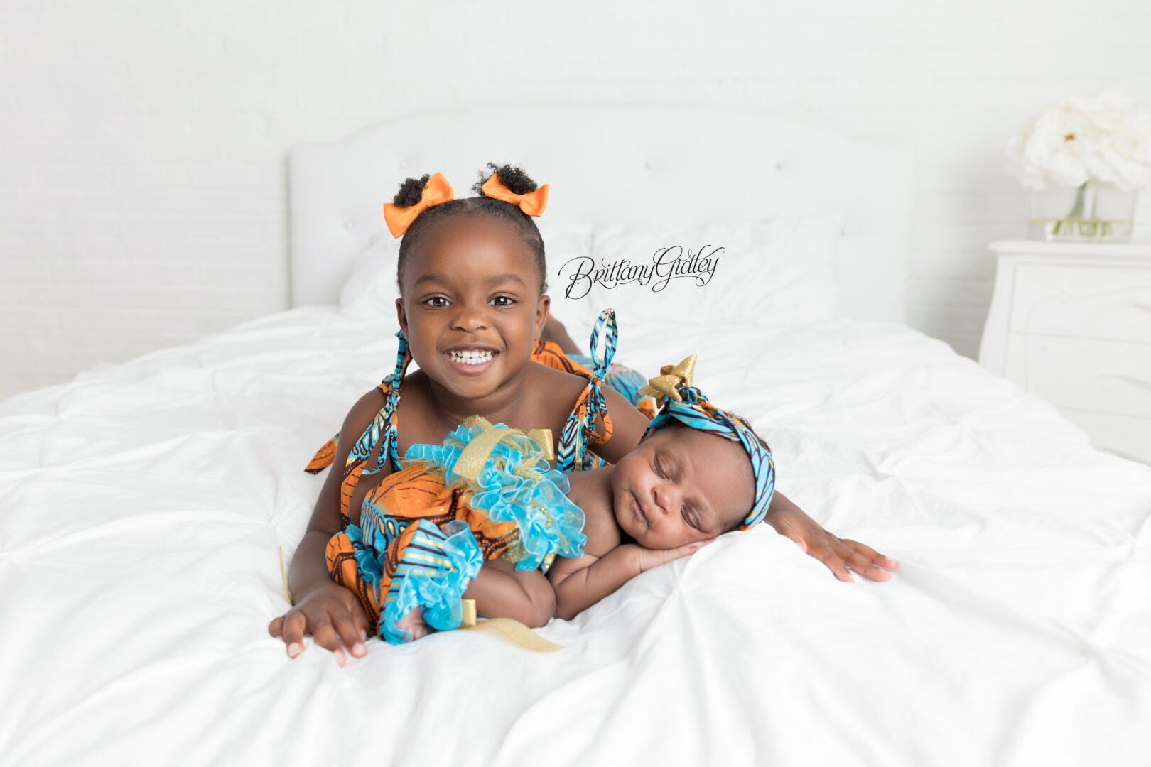 African Garb Sisters | North Ridgeville Newborn Photography