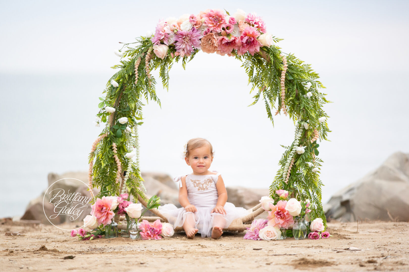 Beachy Butterflies Photo Shoot | Beachy Butterflies Dream Session | Dolly 12 Months | Edgewater Beach