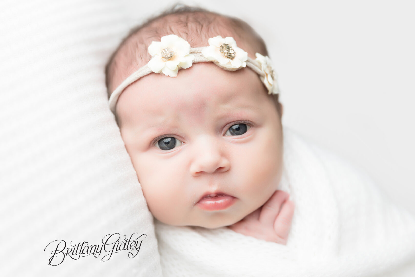 Baby with Eyes Open | Studio Specializing in Newborns | Introducing Jade
