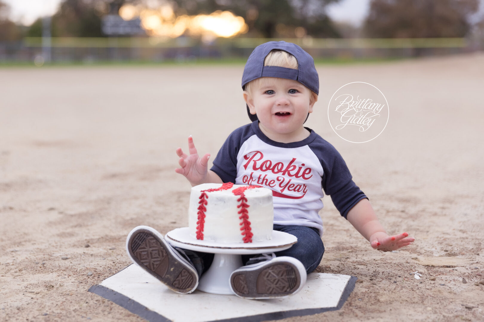 Cake Smash Baseball Themed