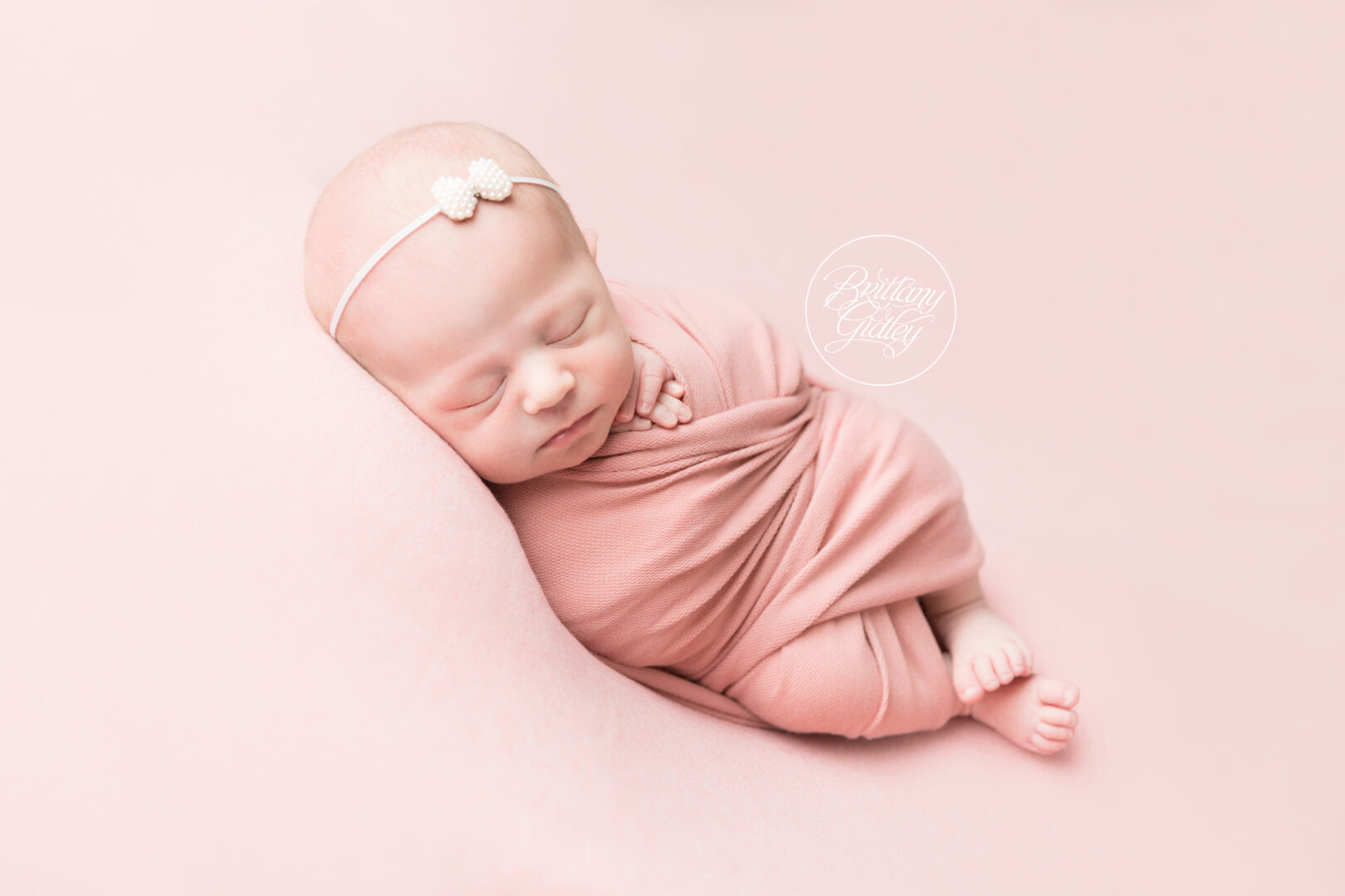 Wrapped Newborn Baby Girl