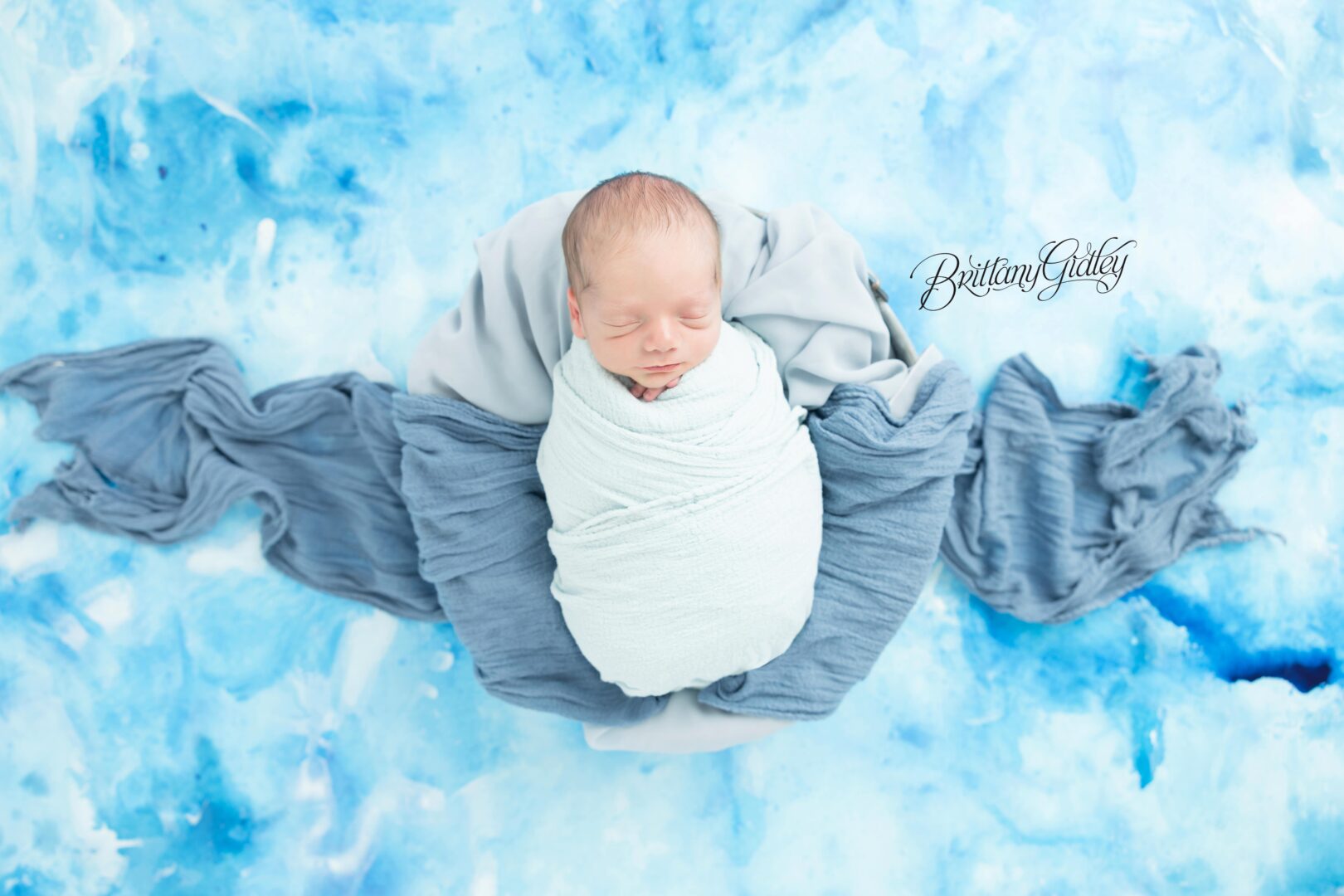 Baby Boy Watercolor Blue