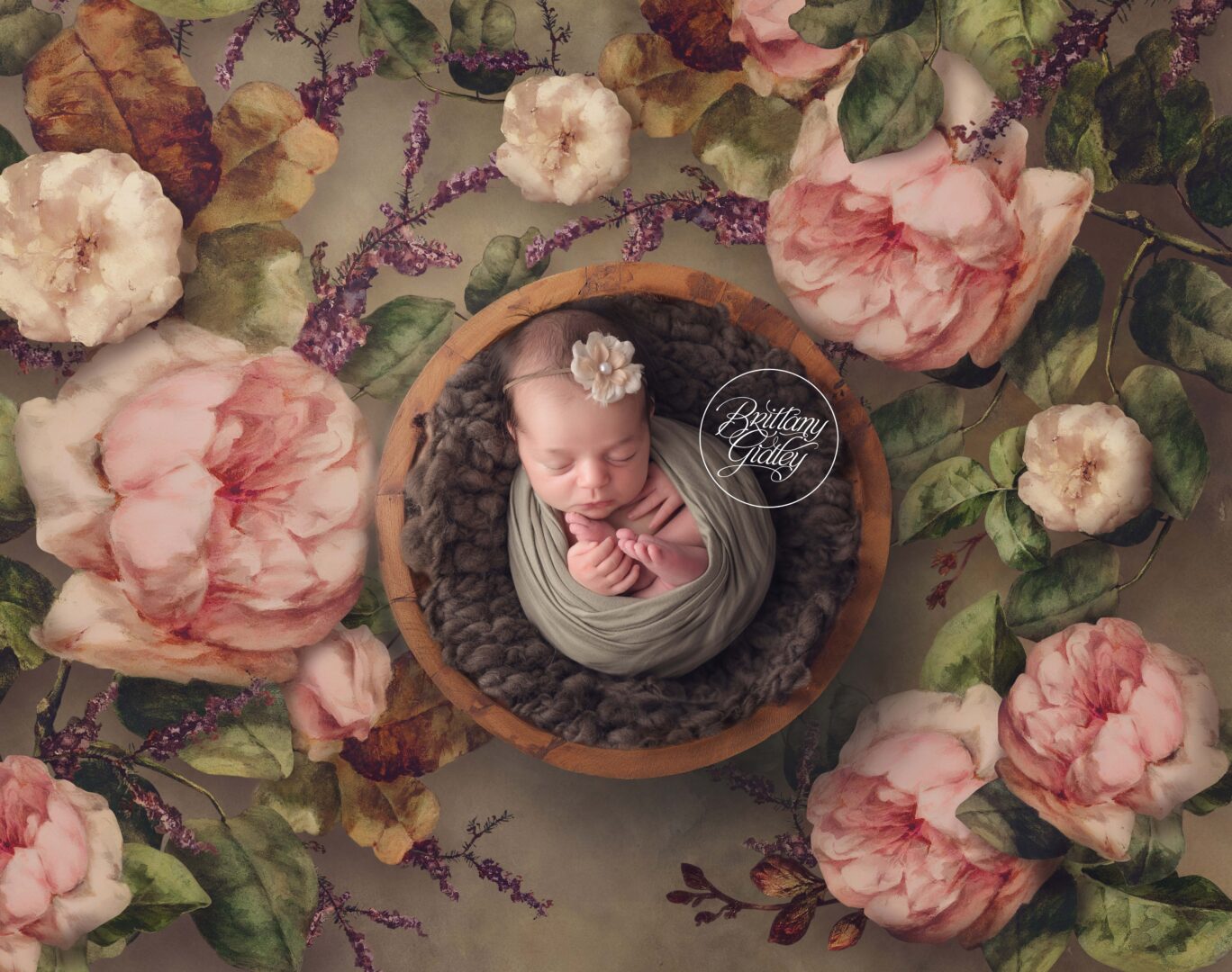 Floral Newborn Photo Shoot