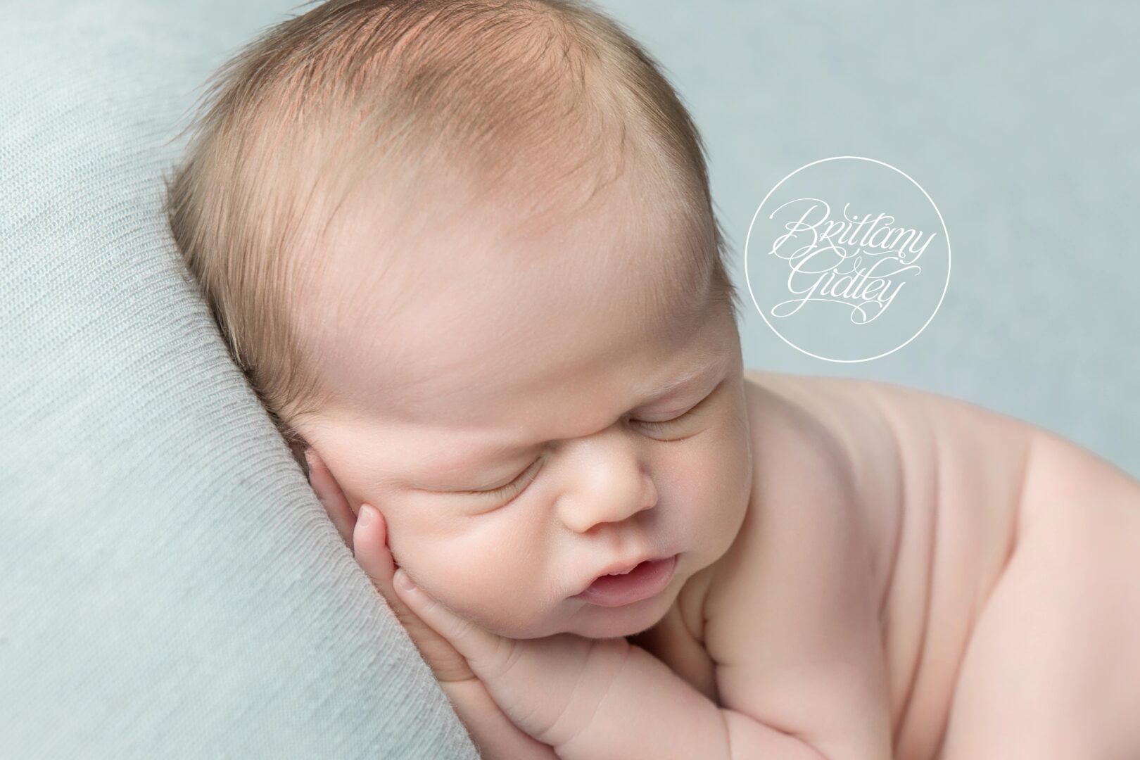 Blue and White Newborn Baby Photography