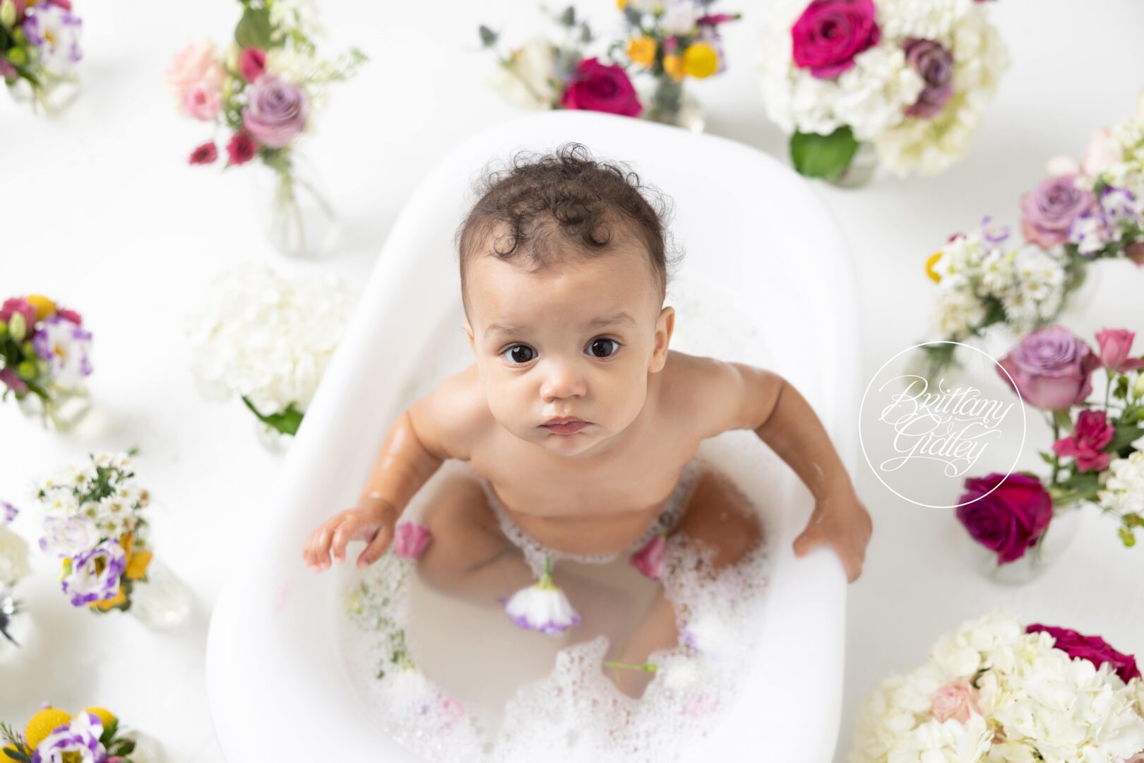 Baby Floral Bubble Bath Photo Shoot