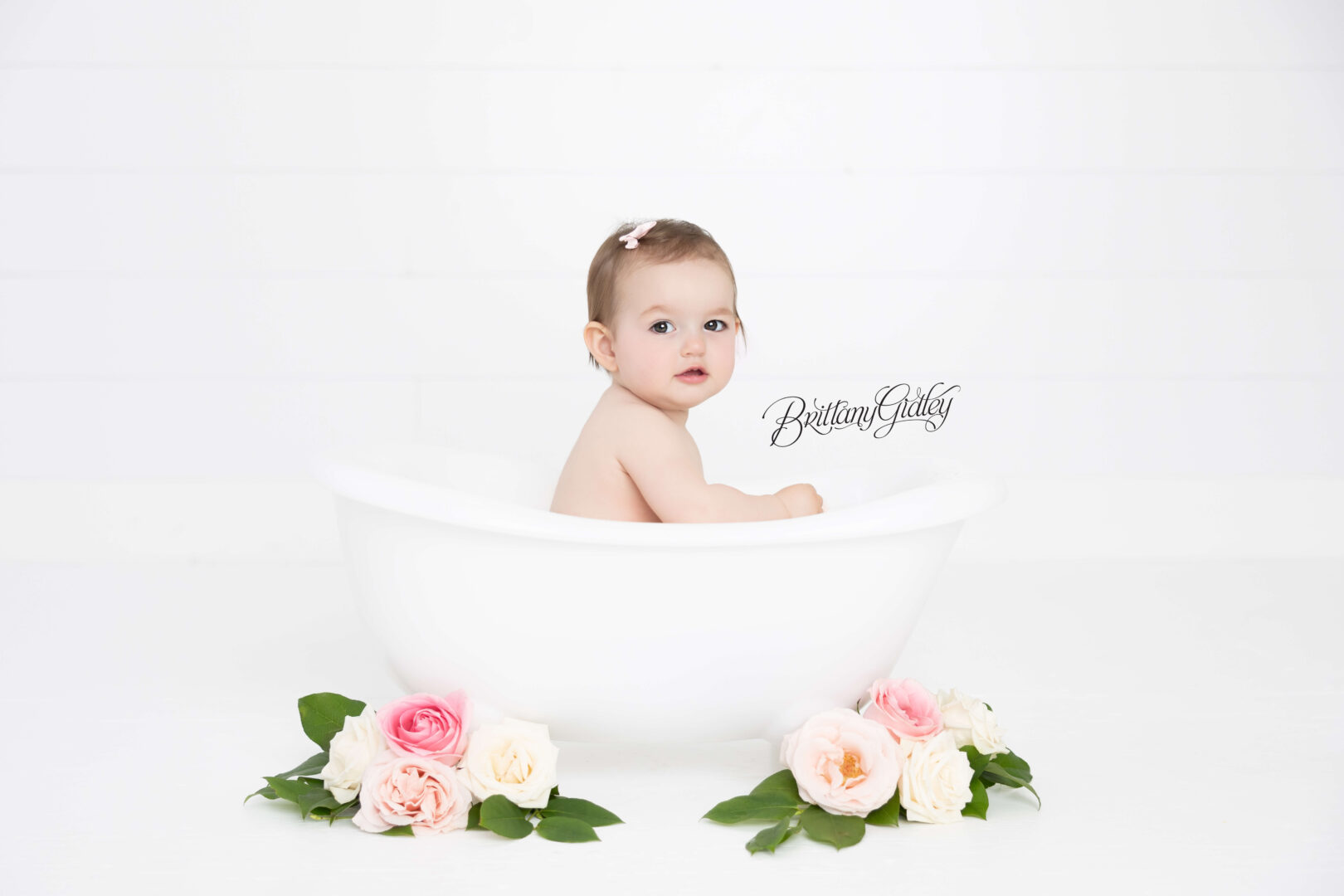 Baby Bubble Bath Floral | Cleveland's Baby Photographer